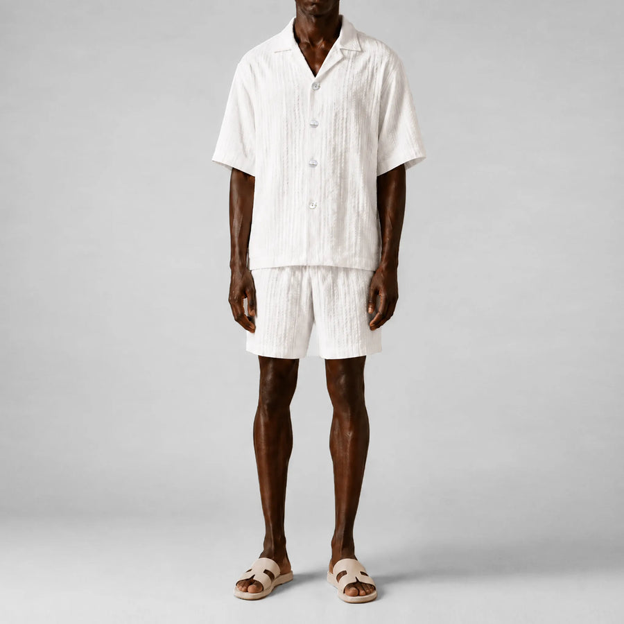 Tribal Seersucker White