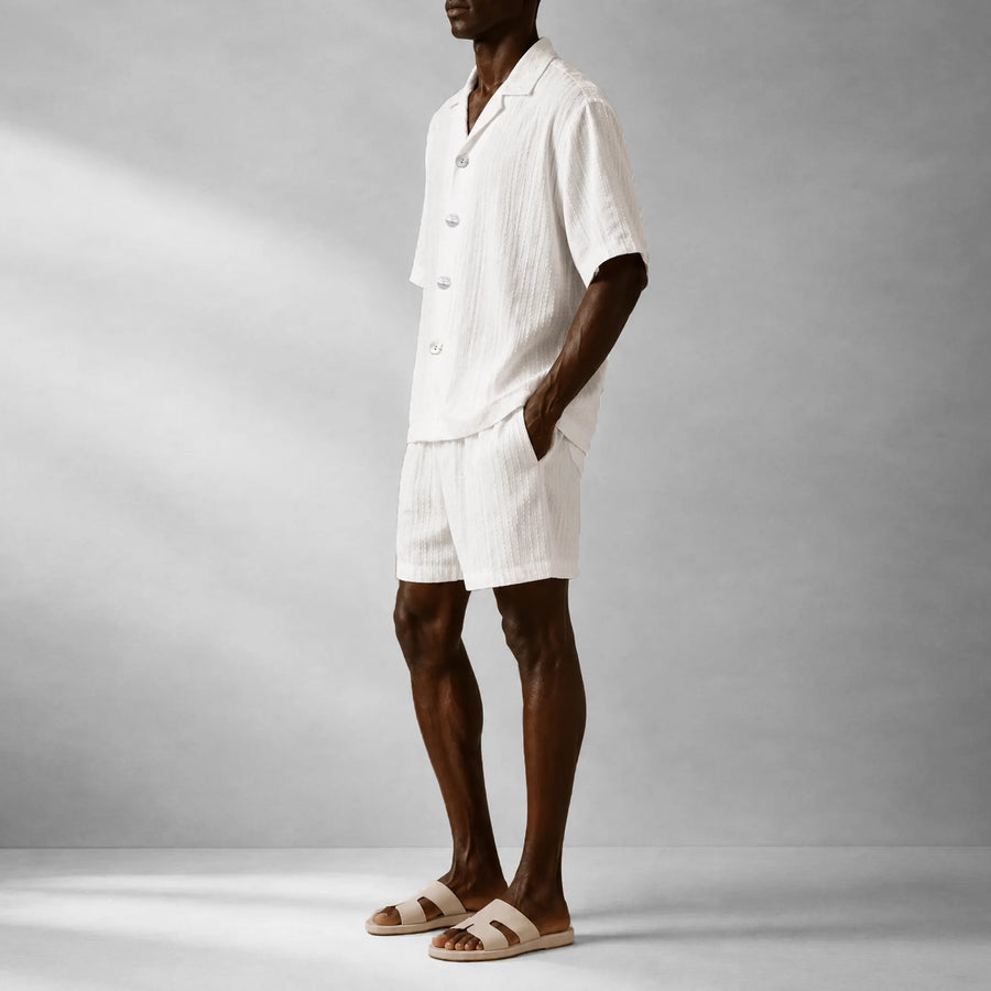 Tribal Seersucker White