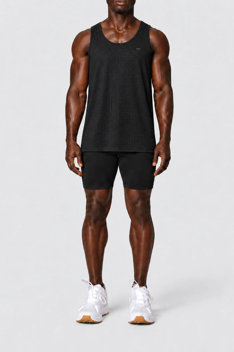 AquaLite Black Ventilated Training Tank with NoirAir Compression Shorts