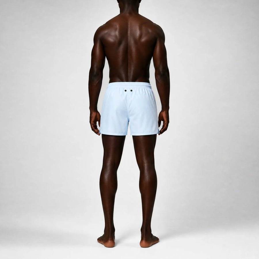 AquaSilk Sky Blue Shorter Swim Shorts
