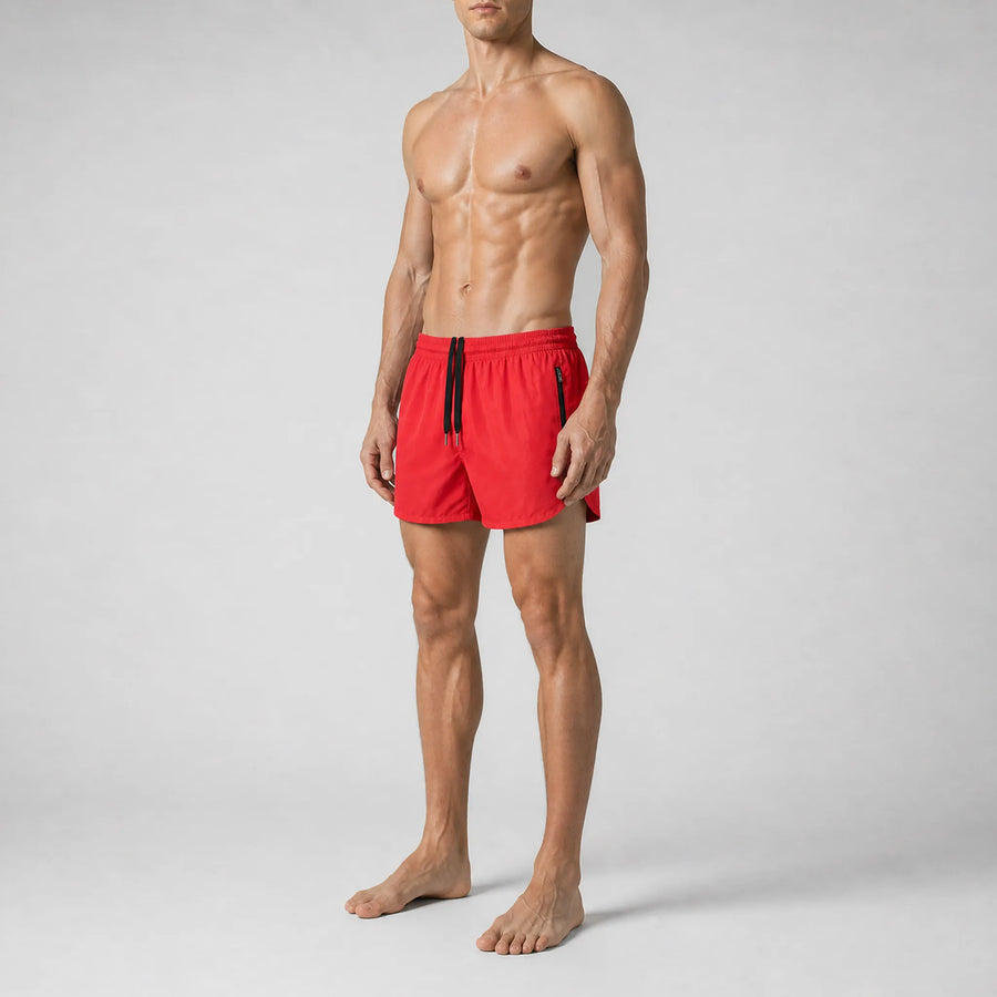 Moon Red Shorter Swim Shorts