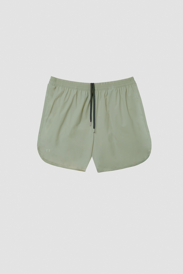 Almond Green Shorter Swim Shorts