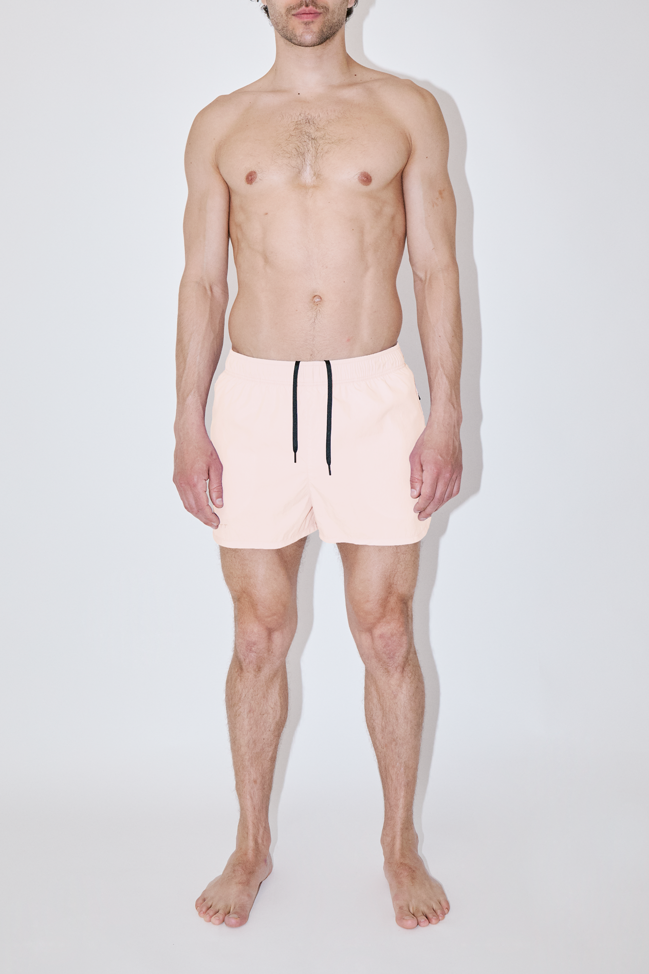 Pale Pink Shorter Swim Shorts
