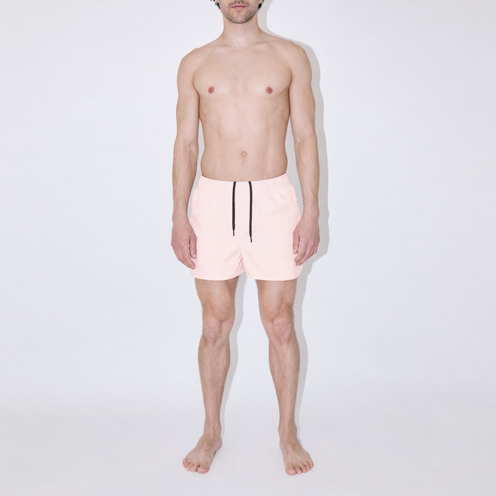 AquaSilk Pale Pink Shorter Swim Shorts