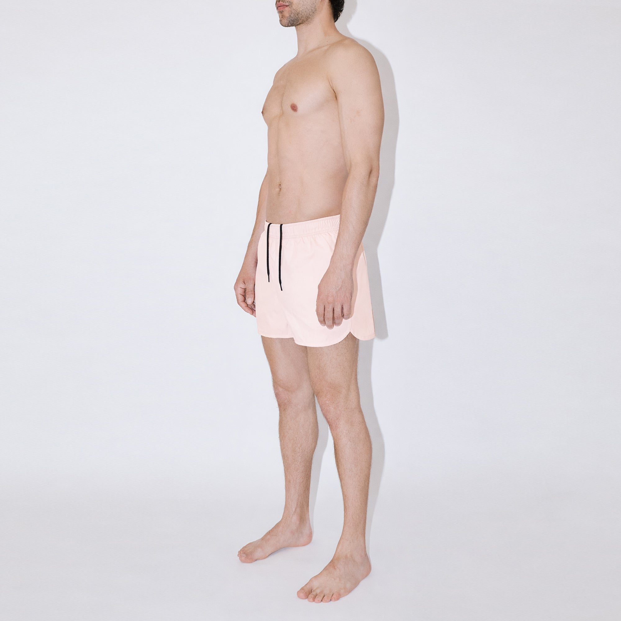 AquaSilk Pale Pink Shorter Swim Shorts