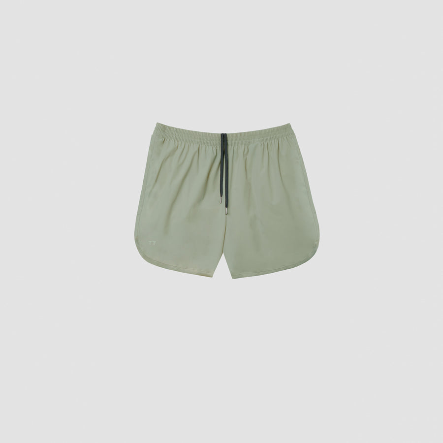 AquaSilk Almond Green Shorter Swim Shorts