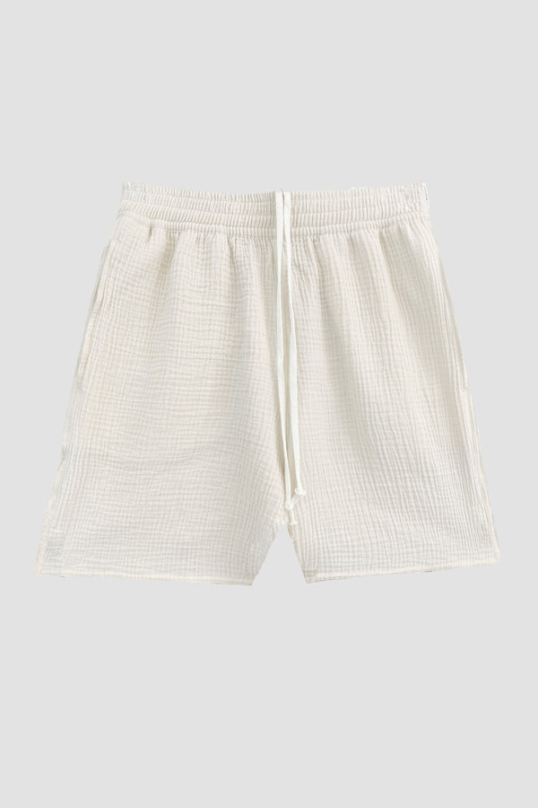 AngelWeave IVORY GAUZE LOUNGE SHORTS