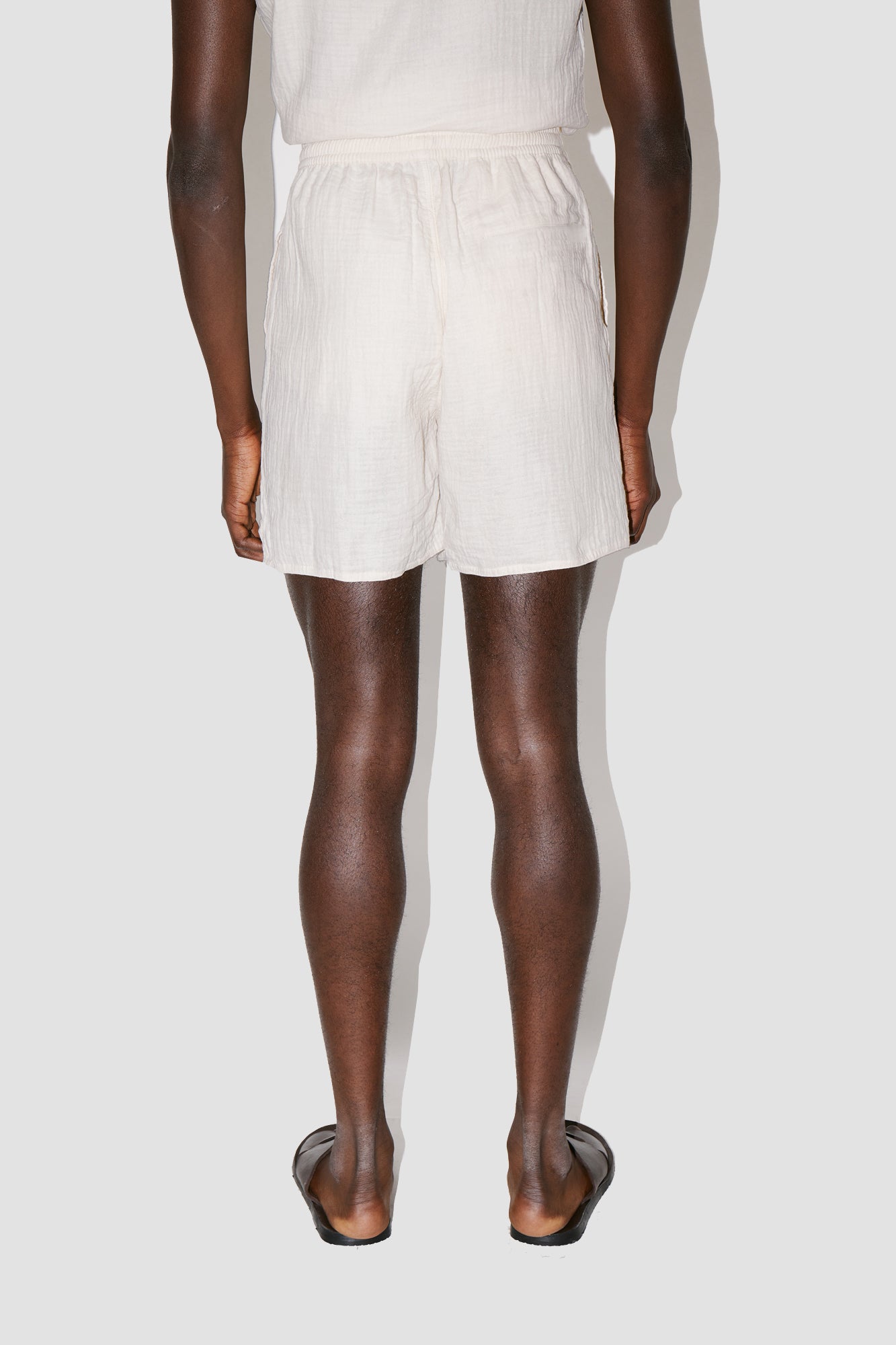 AngelWeave IVORY GAUZE LOUNGE SHORTS