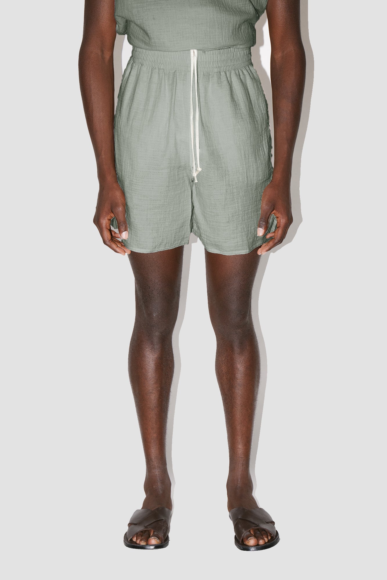 AngelWeave KHAKI GAUZE LOUNGE SHORTS