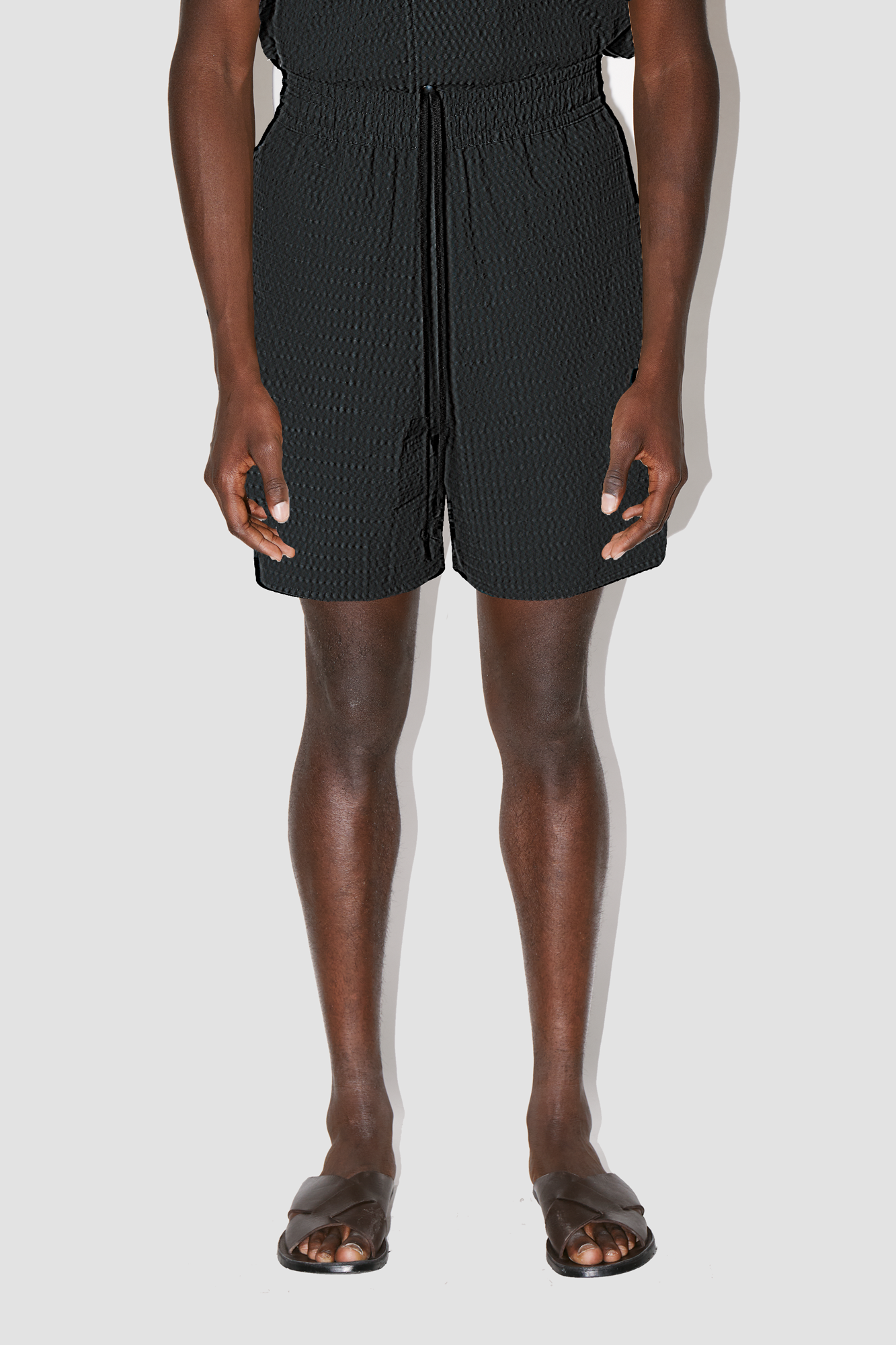 AirFlow BLACK COTTON LOUNGE SHORTS