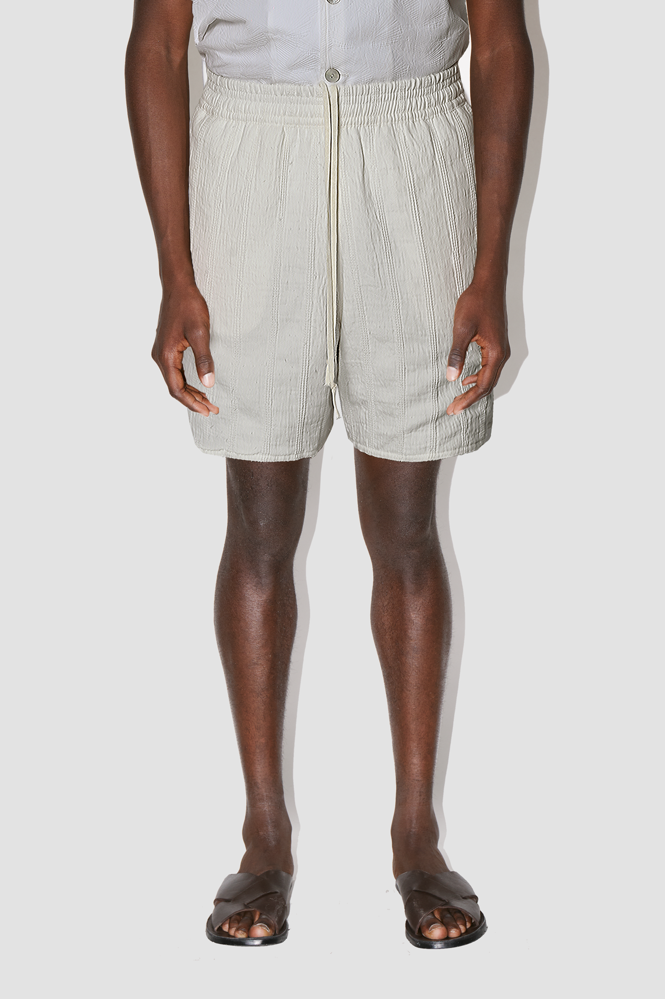 AirWeave ANTIQUE WHITE COTTON LOUNGE SHORTS