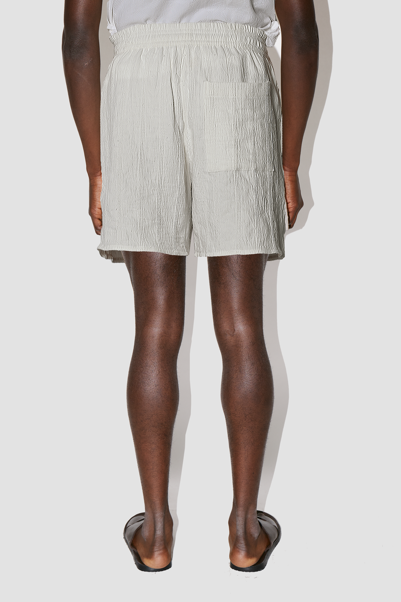 AirWeave ANTIQUE WHITE COTTON LOUNGE SHORTS