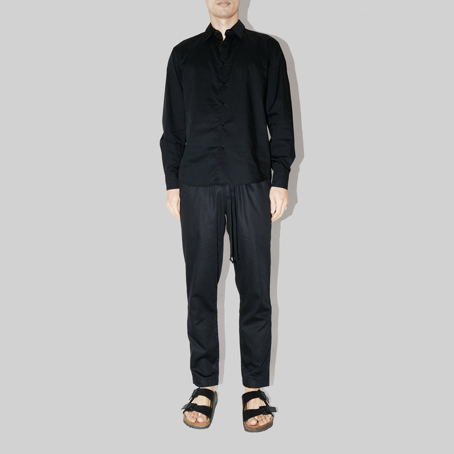 SmoothWeave Black Micro Twill Classic Shirt