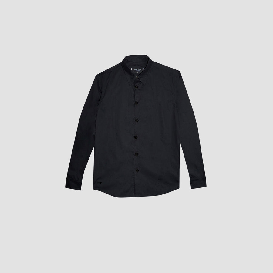 SmoothWeave Black Micro Twill Classic Shirt
