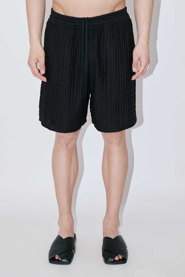 AirCloud Black Cotton Lounge Shorts