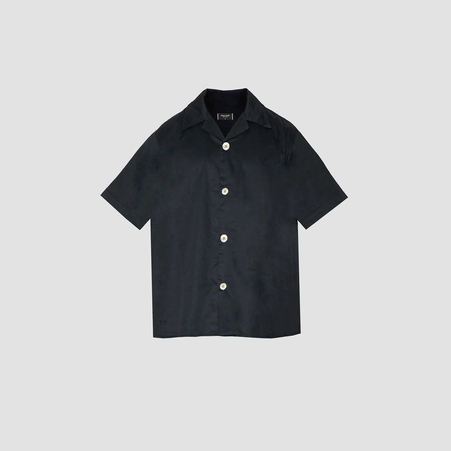 SmoothWeave Black Micro Twill Resort Shirt