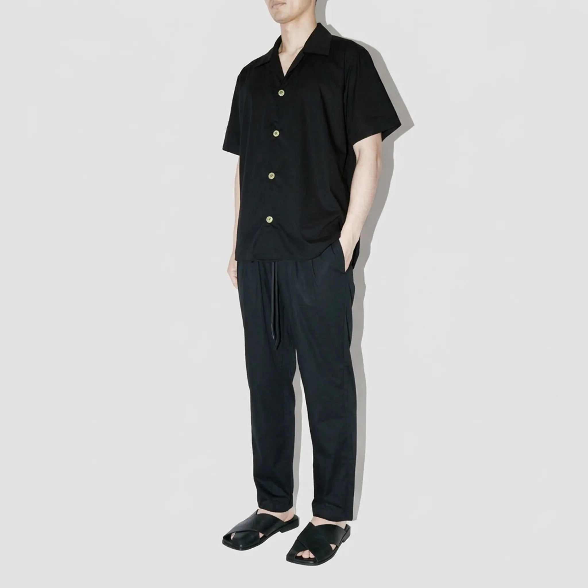 SmoothWeave Black Micro Twill Resort Shirt