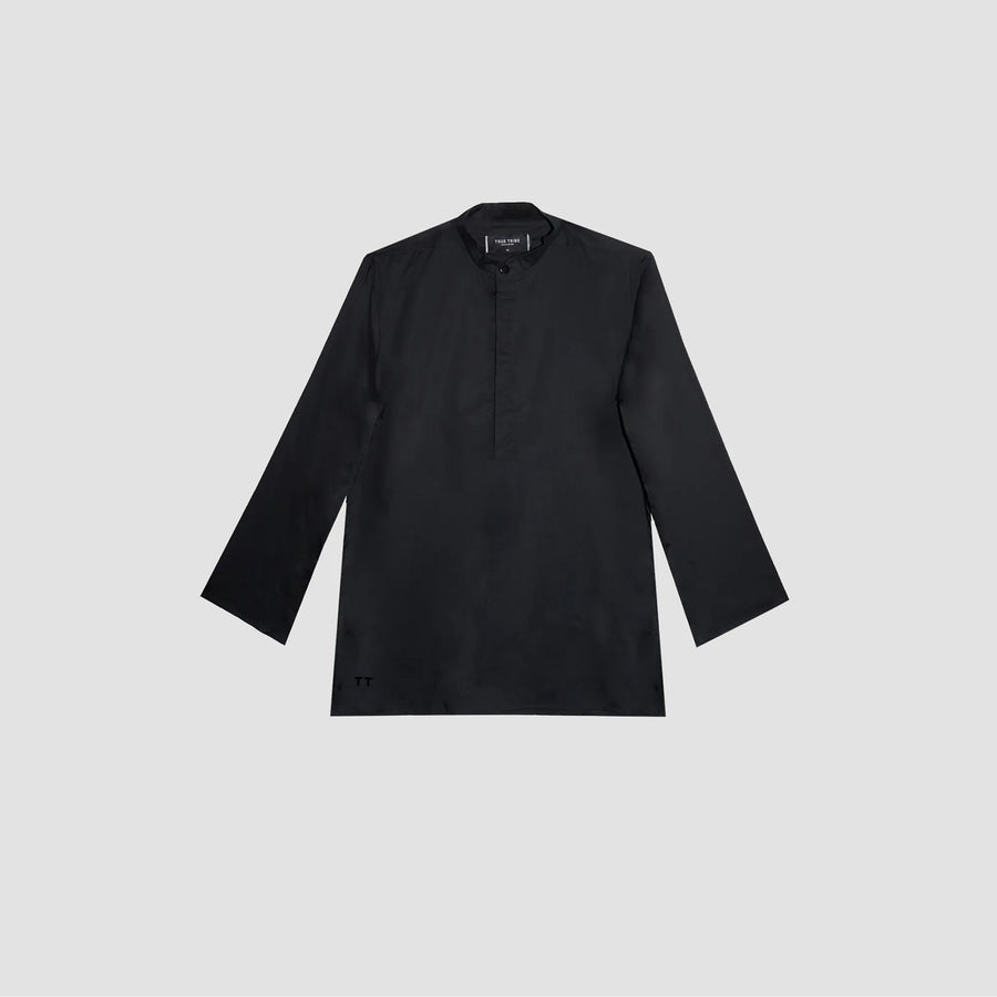 SmoothWeave Black Micro Twill Kurta