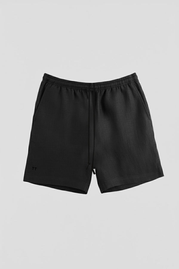 TerraLinen Black Classic Shorts