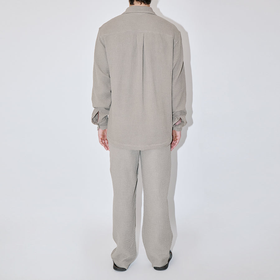 AngelWeave Sand Gauze Long Sleeve Resort Shirt