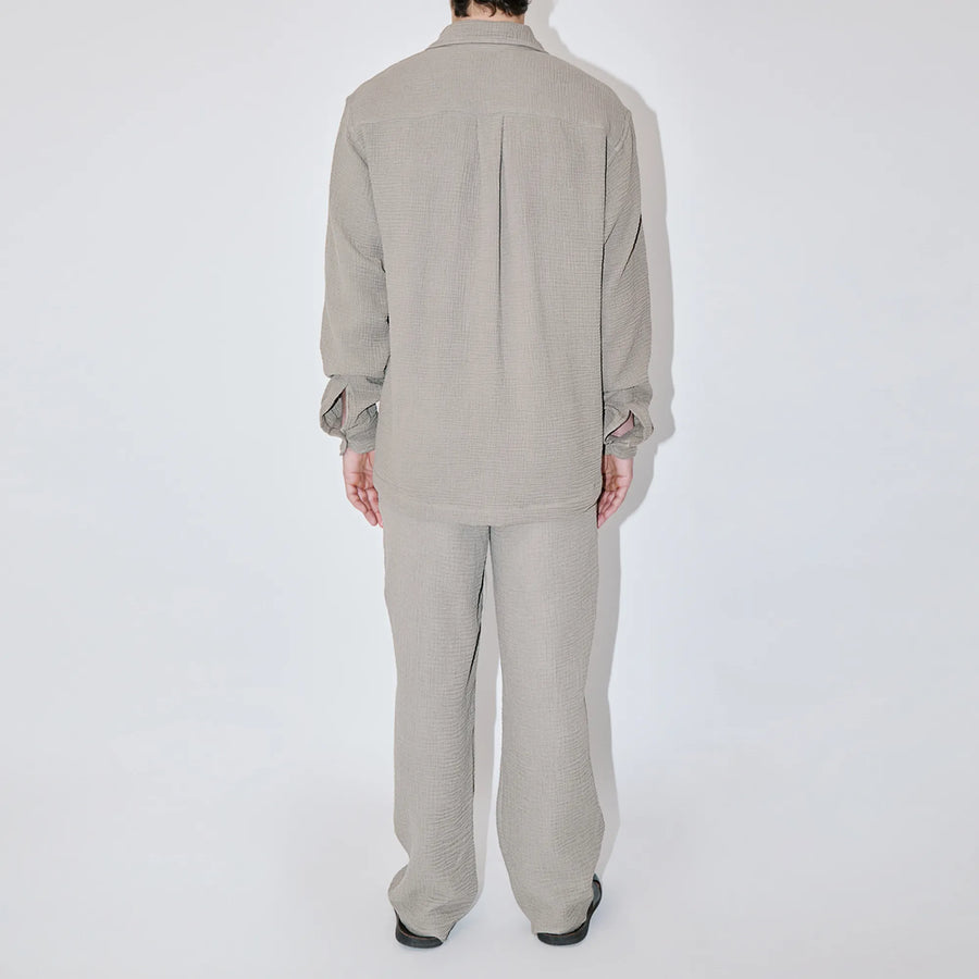 AngelWeave Sand Gauze Long Sleeve Resort Shirt