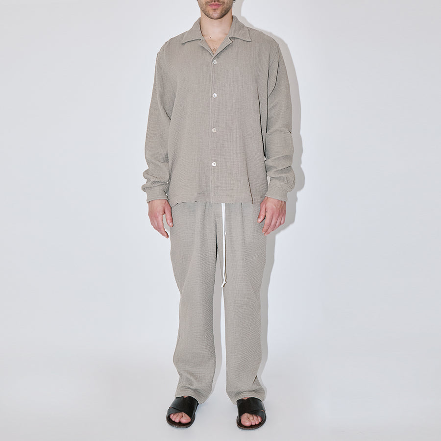 AngelWeave Sand Gauze Long Sleeve Resort Shirt