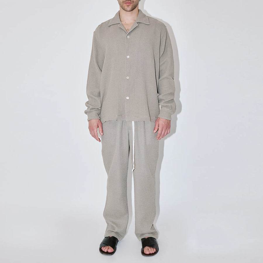 AngelWeave Sand Gauze Long Sleeve Resort Shirt