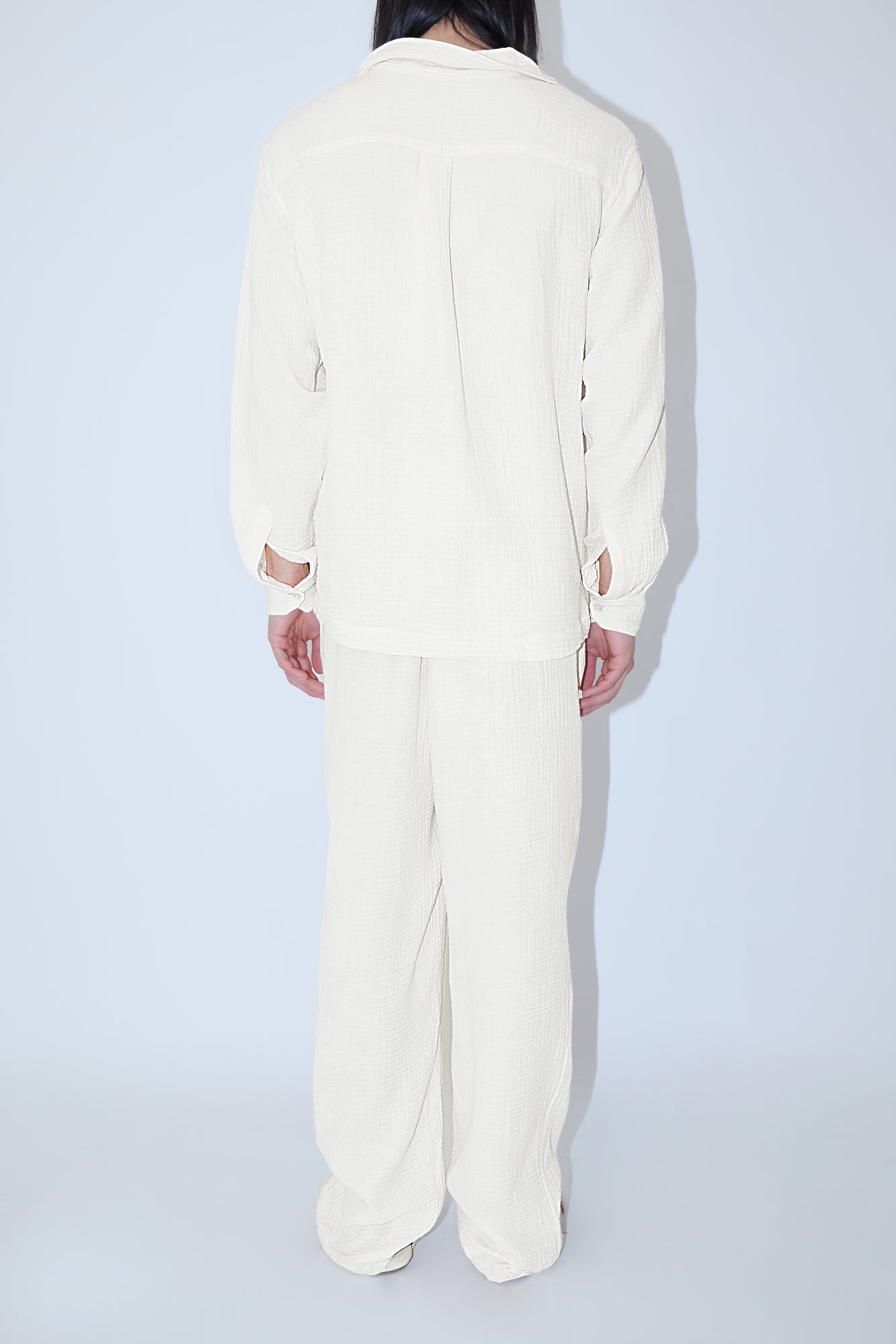 AngelWeave Ivory Gauze Long Sleeve Resort Shirt