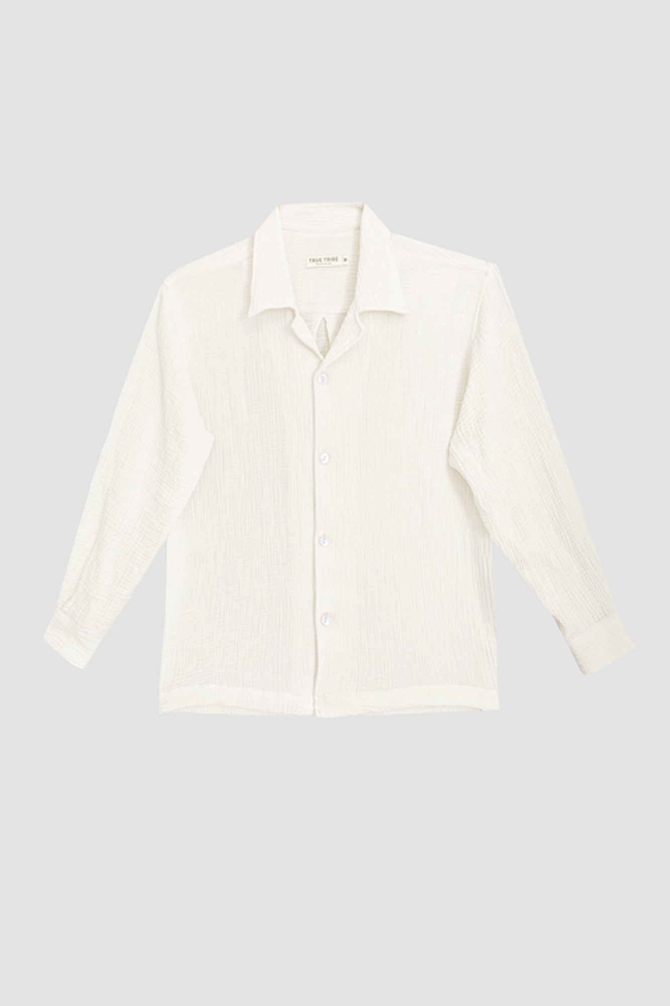 AngelWeave Ivory Gauze Long Sleeve Resort Shirt