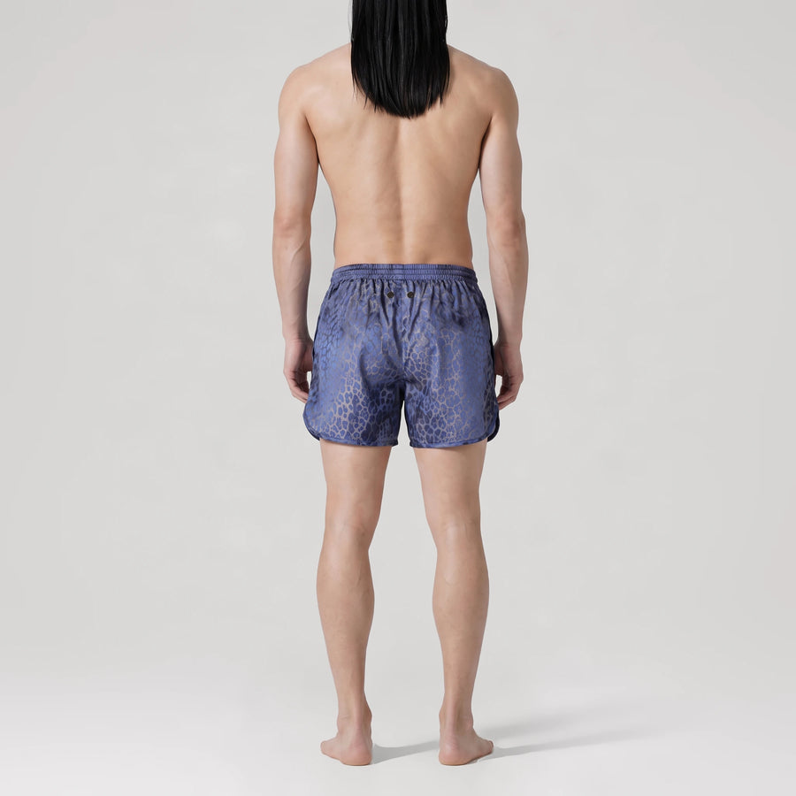 Leopard Royal Active Swim Shorts, back view