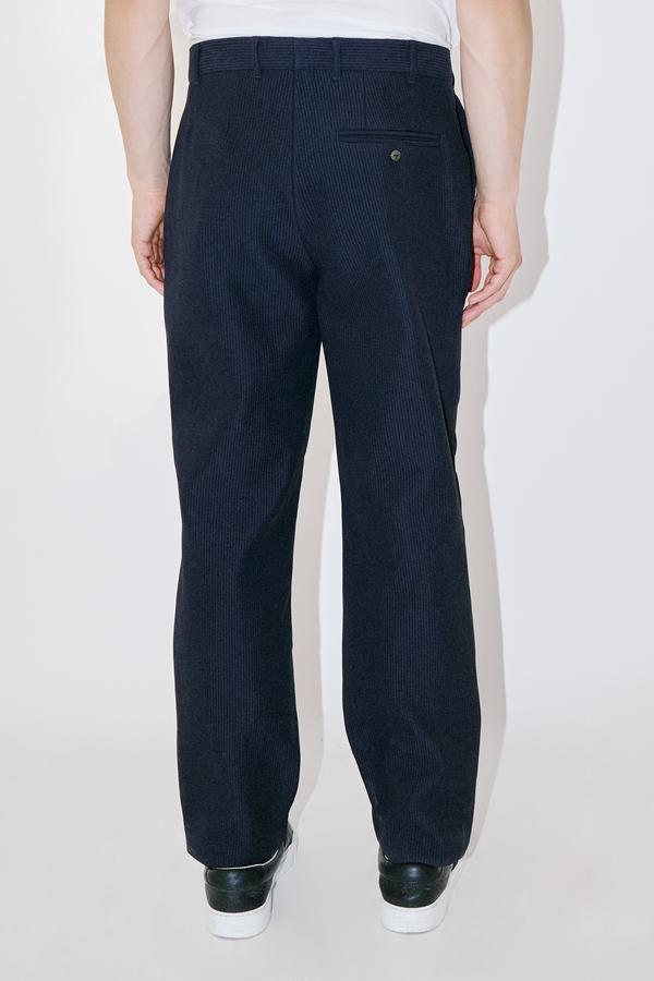 Navy Pipe Evening Pants