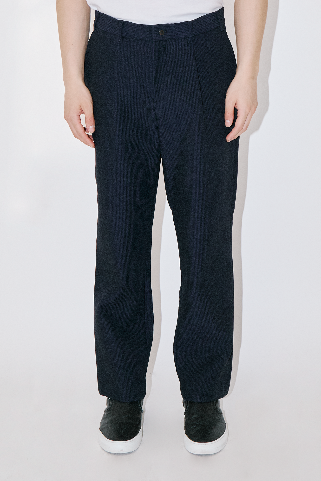 Navy Pipe Evening Pants
