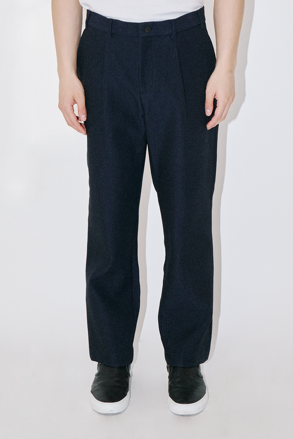 Navy Pipe Evening Pants