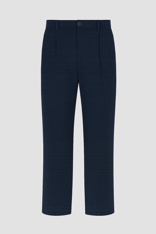 Navy Pipe Evening Pants