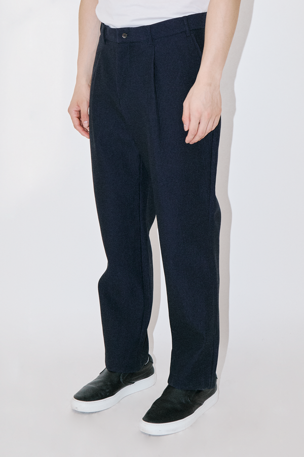 Navy Pipe Evening Pants