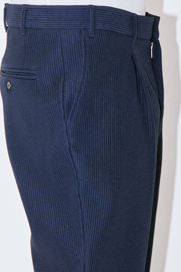 Navy Pipe Evening Pants