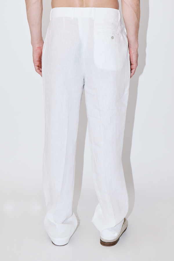 TerraLinen White Evening Pants