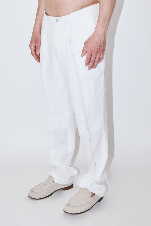 TerraLinen White Evening Pants