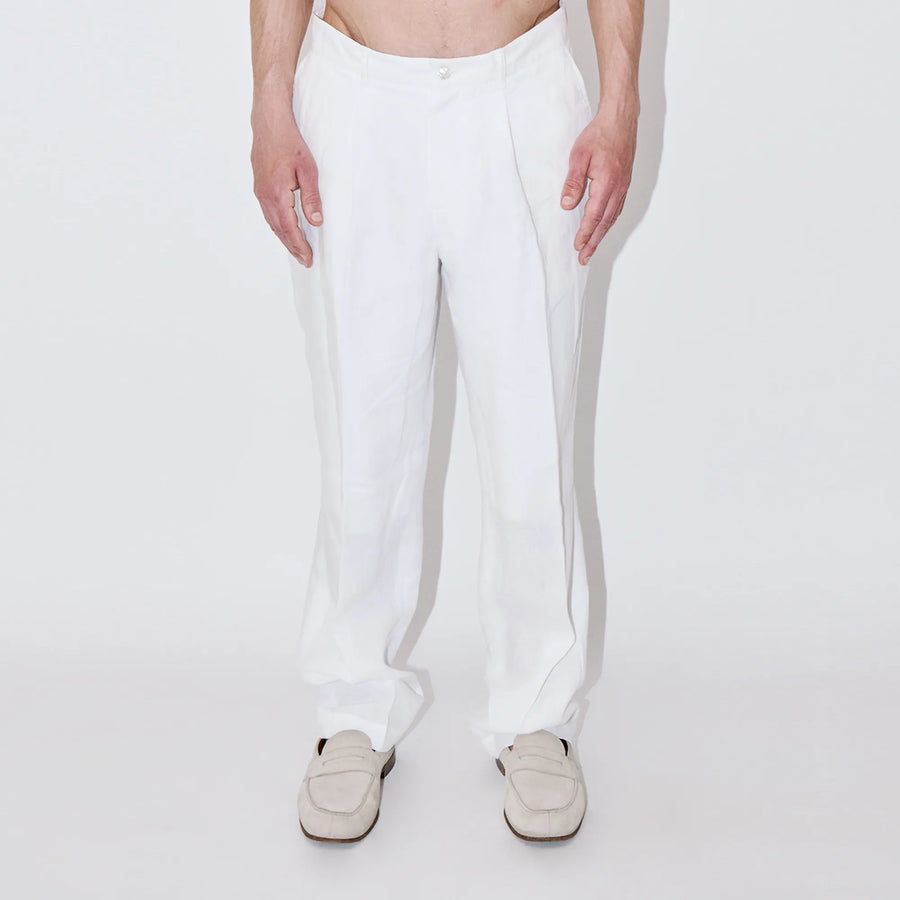 TerraLinen White Evening Pants