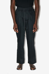 Black Satin Lounge Pants Front side View- Chill Steve