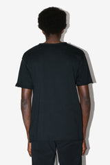 Black Raw Edges T-Shirt Back View - Franco