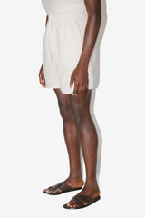 Cream Angel Lounge Shorts Side View - Smooth Steve