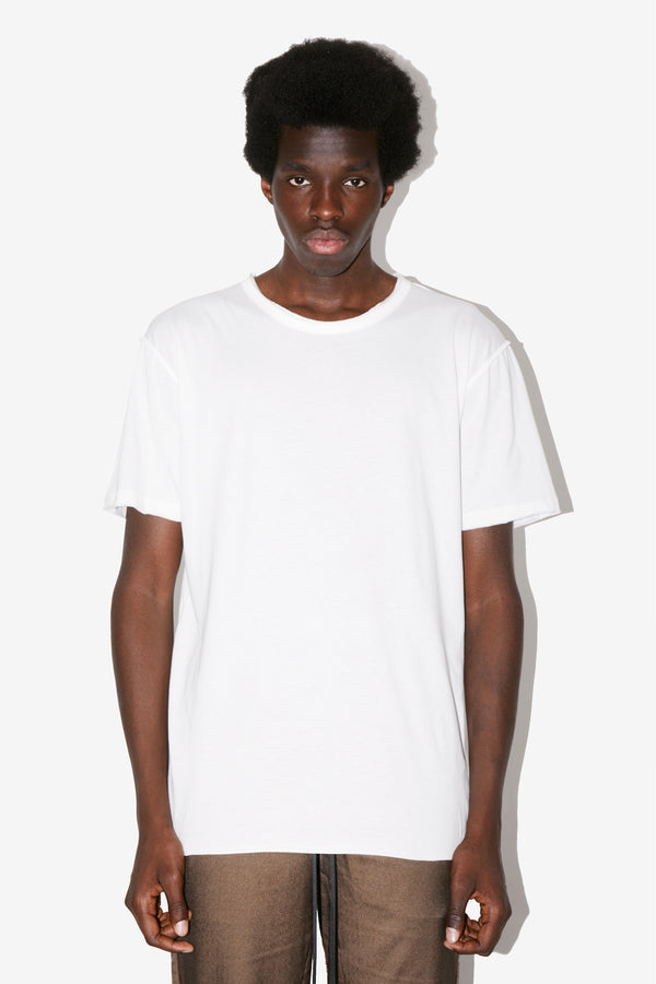 White Raw Edges T-Shirt Front - Franco