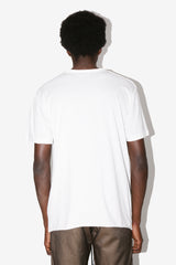 White Raw Edges T-Shirt Back  - Franco