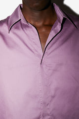 Mauve Oversized Shirt Front Collar - Lupo