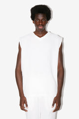 White Angel Sleeveless T-Shirt Front - Heath